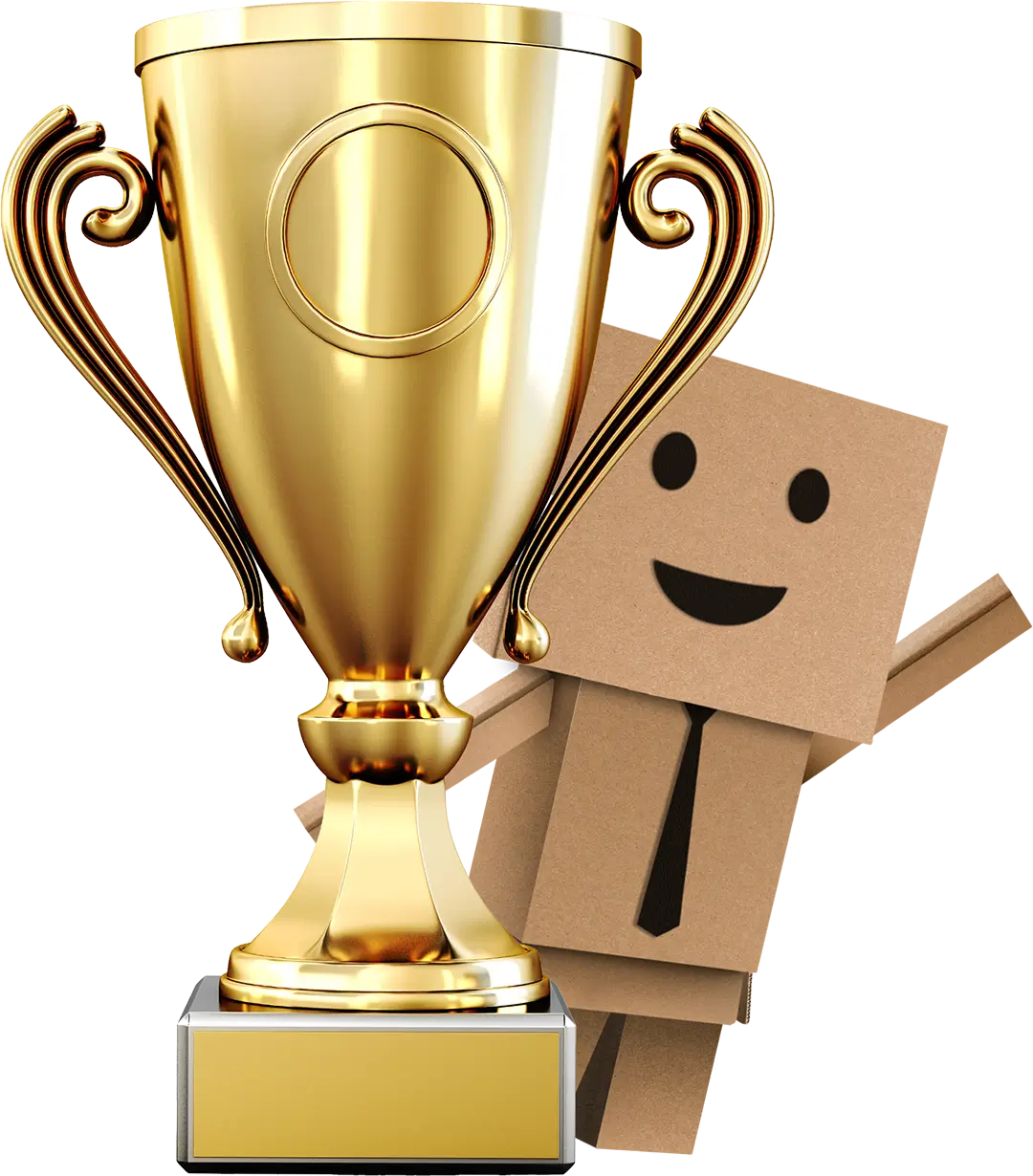 Schachti mit einem großen Pokal